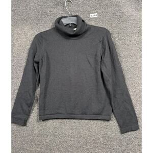 Linea Donna 100% Fine Merino Wool Turtleneck Sweater Size M Black Pullover